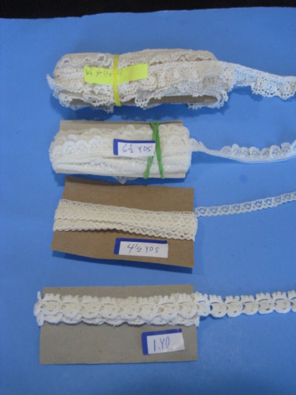 13.25 Yds Beige Sewing Lace Mostly Cotton